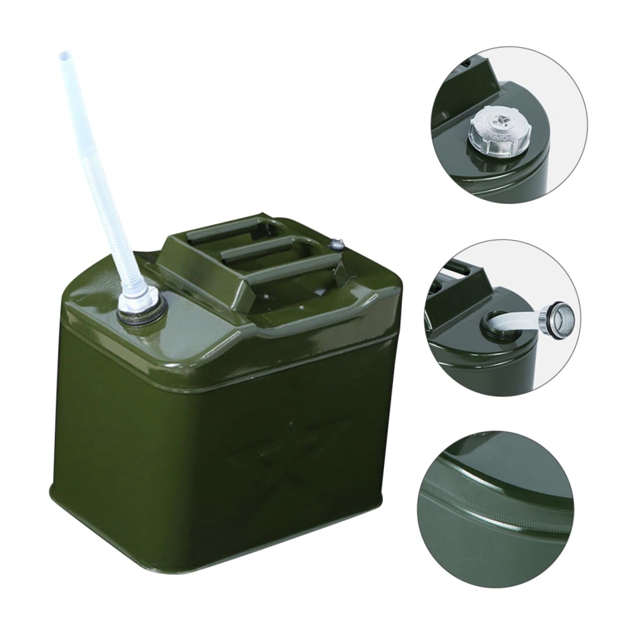 Tanque De Combustible Portátil Verde Para Uso Exterior Bidón De Gasolina De Repuesto Contenedor De Almacenamiento Para Aceite y Gasolina