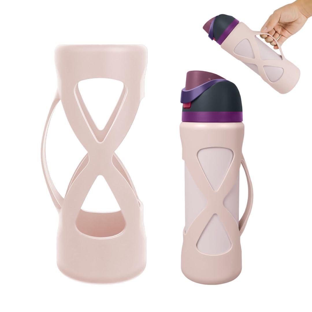 Silicone Boot with Handle Compatible with Owala 24 oz Water Bottle | Full Protective, Release Hand, Anti-Scratch, Reduce Dent, All-round Wrap, Comfortable Grip, Lightweight, Easy Install