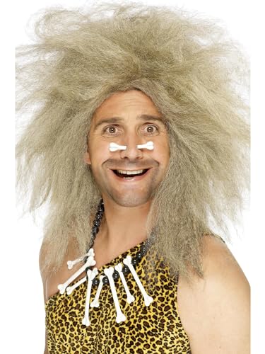 Smiffys Perruque homme des cavernes fou, blonde, grosse Halloween