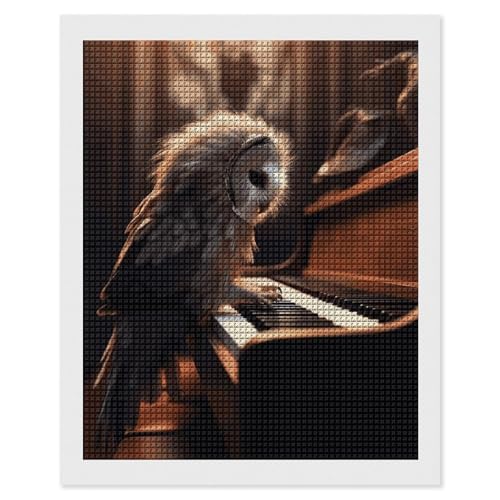 Kit broderie diamant hibou complet 5D strass carrés loisir créatif adulte