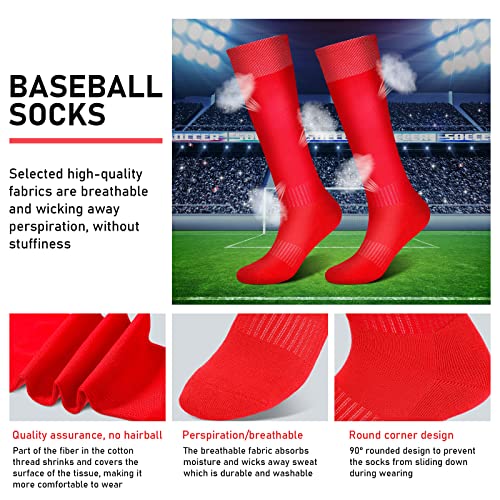 Image of Zhanmai Baseball Belt and Socks Combo, Adjustable Elastic Belt and Softball Socks, Multiple Sizes for Youth Boys Girls, Adult