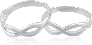 nemichand jewels 925 Sterling Silver infinity (Leg Finger Rings) Chandi Bichiya Toe Rings For Women (Free Size)-picture-13