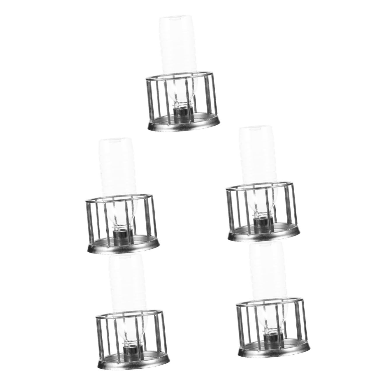 SUPVOX 5piezas Soporte De Reptiles De Acero Inoxidable Comedero y Bebedero Multifuncional para y Lagartos Plato De Alimentación y Agua para Terrarios Diseño Antisalpicaduras