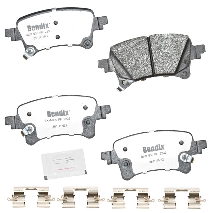 Image of Bendix Fleet Metlok MKD2233FM Semi-Metallic Rear Brake Pads for Jeep Gladiator 2024-2020, Wrangler 2024-2021