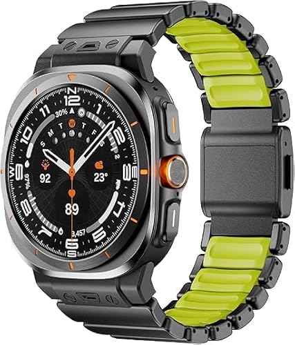 Fsavlroy ���`�^���� �o���h �T���X���M�����N�V�[�E�H�b�`Ultra 47mm�Ή� [2025/2024] for Samsung Galaxy Watch 8/7 Ultra 47mm�Ή��̊��ȃ`�^�������V���R�[���o���h�ADLC�R�[�e�B���O�A��