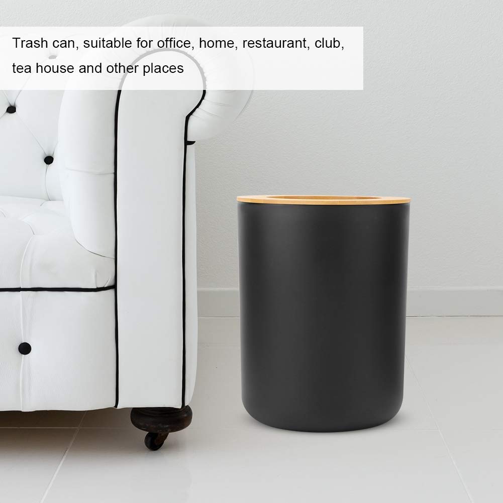Juego de Estuches de Almacenamiento para Accesorios de baño, 6 Piezas de Herramientas de Inodoro para baño, Bote de Basura, Botella de loción, Bandeja de jabón, Cepillo de Dientes(Negro)