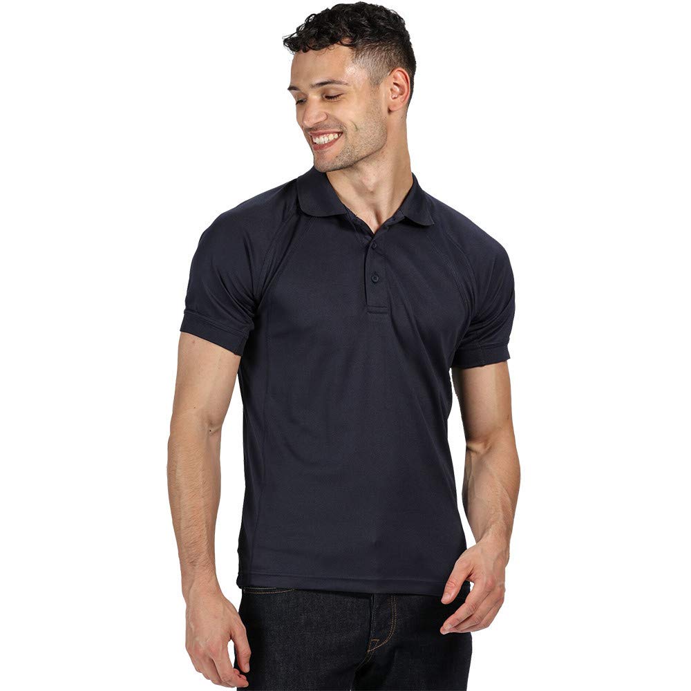 Regatta Men's Navy Professional Coolweave Wicking Polo Short - Perfect For Work Or Casual Wear