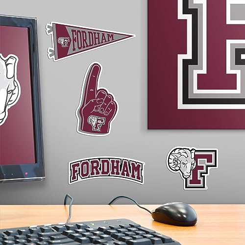 Image of Fordham University 8ct Vinyl Large Deluxe Stickers Variety Pack - Laptop, Water Bottle, Scrapbooking, Tablet, Skateboard, Indoor /Outdoor - Set of 8