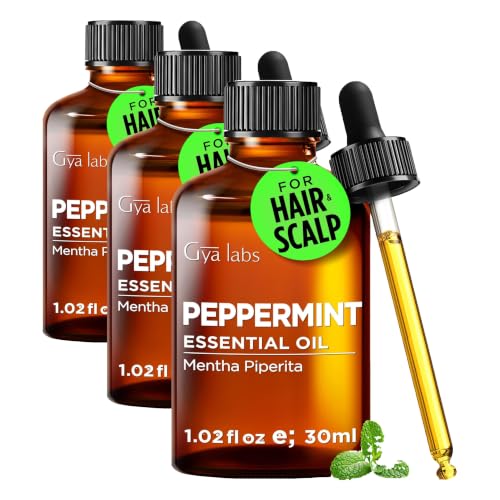Image of 100% Pure Peppermint Essential Oil - 1.02 Fl Oz - Peppermint Oil for Hair, Skin, Diffuser, Aromatherapy & DIY Candle Making Scent (Pack of 3)
