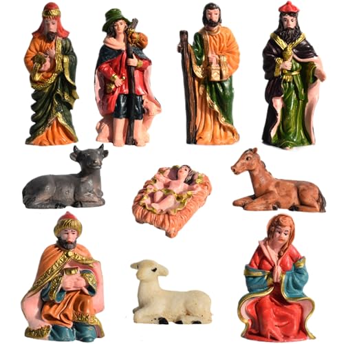 Nativité Figures 10pcs pour sublimer votre table et décoration de Noël intérieure
