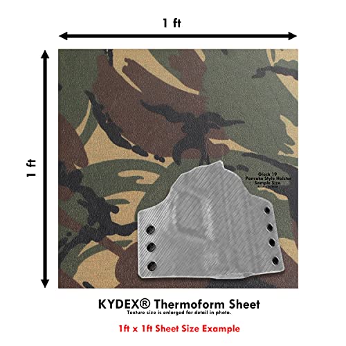 Image of KYDEX Sheet - (Infused Print) - (12in x 12in) - (Dutch Woodland Camo) - (1 Sheet) - (for Holster Making & Hobby) - (USA Made)