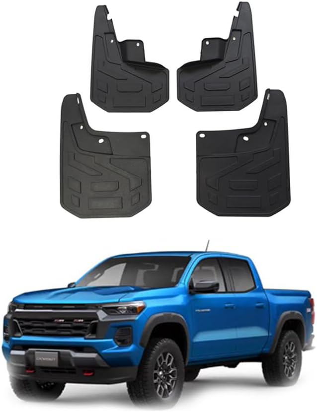 Car Mudguard Mud Flaps for Colorado 2023-2024-2025-2026 Big Wheel Eyebrow Molded Custom Front and Rear Mudflaps Splash Guards Flares Kit 4-PC Auto Accessories,Send 1 Car Wash Towel
