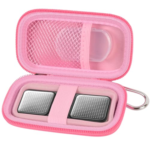 Heart Rate Monitor Case for KardiaMobile 6L / 6L Max 1L Personal EKG Monitor Storage Holder Fits for Cardiac Mobile Portable Heart Rate Monitor Bag Organizer (Pill Box Included) Pink