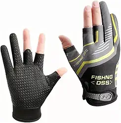 Luva Três Dedos Antiderrapante Uv Esporte Pesca Profissional