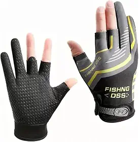 Luva Três Dedos Antiderrapante Uv Esporte Pesca Profissional