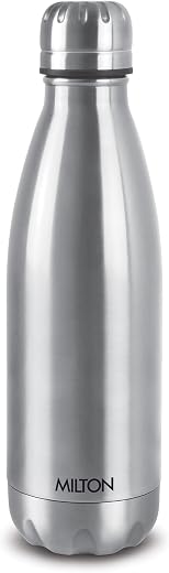 Milton Duo DLX 350 Thermosteel Water Bottle 350 ml, 24 Hr Hot and Cold I Leak Proof Lid, ISI Certified I Vacuum Insulated ...