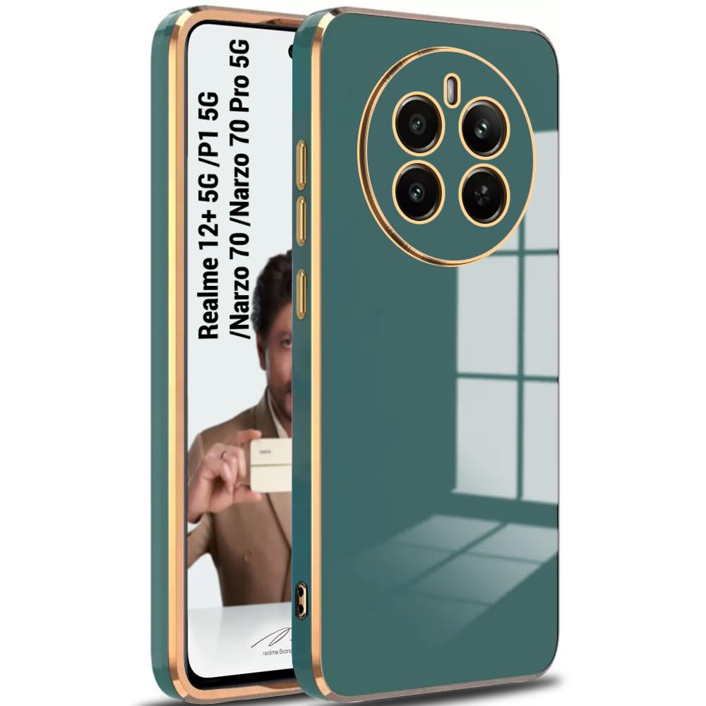 TheGiftKart Luxurious Golden-Plated Back Cover Case for Motorola Moto Edge 70 Fusion 5G | Raised Lips for Camera & Screen Protection | Shockproof Design | Stylish Back Cover Case (TPU, Green) — Amazon image 16