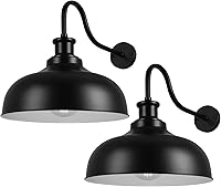 Vista 1 de Luces de Granero para Exteriores, Apliques de Pared para Exteriores de Cúpula de 16 Pulgadas, Luz de Montaje en Pared Exterior Estilo Granja