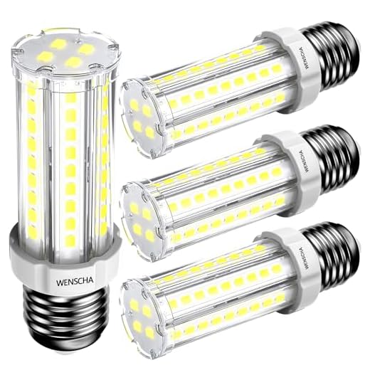 Wenscha LED Light Bulb 150W Equivalent 1200 Lumen 6500K Daylight White 10W LED Corn E26/E27 Light Bulb Non-dimmable Ceiling Fan Bulb for Home,Garage,Indoor,High Brightness