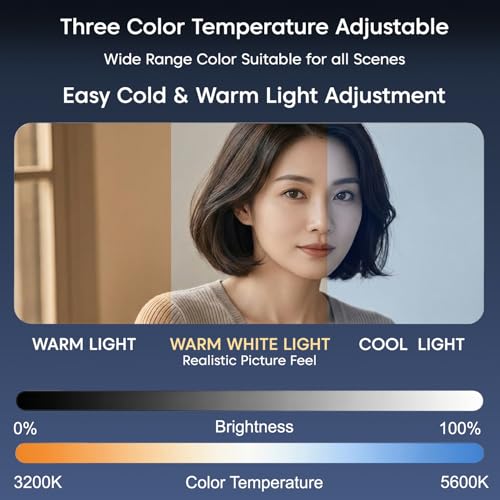 Image of Sounce Adjustable LED Video Light with Extendable Stand | 120 LEDs | 1455 Lumens | 5 Colour Temperatures 3200K-5600K | for Photography, Live Streaming & Content Creation