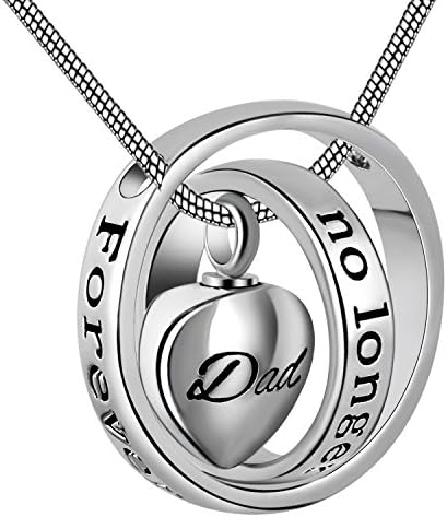 Cring Coco No longer by my side,forever in my heart carved locket cremation Urn necklace for mom & dad (Dad)