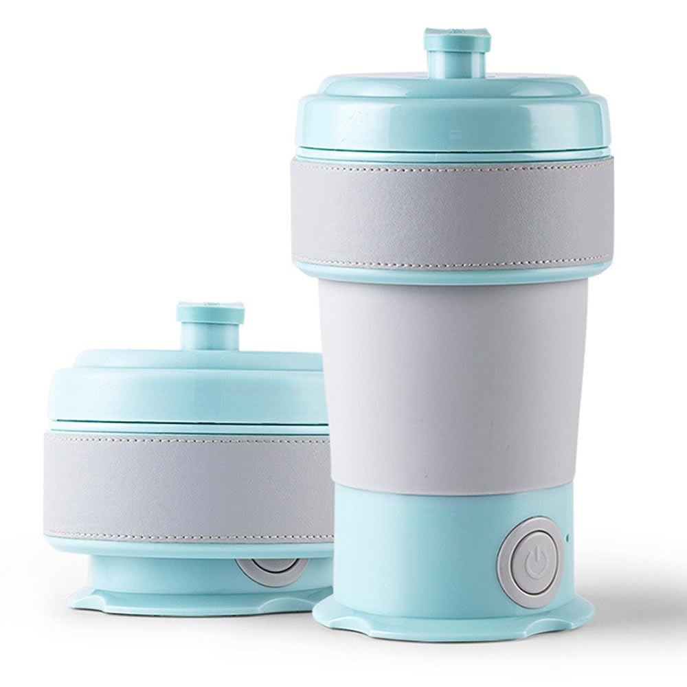 PAHION 450ML Bollitore Elettrico da Viaggio Pieghevole Portatile Pieghevole Bollitore in Silicone Alimentare Senza BPA Acqua Bollente Veloce Bollitore da Viaggio in Campeggio All'aperto