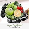 AMZCHEF Automatic Cold Press Juicer Machines 250W Free Your Hands -145MM Opening and 2L Capacity Slow Juicers for Whole Fruit and Vegetable, Bright Grey