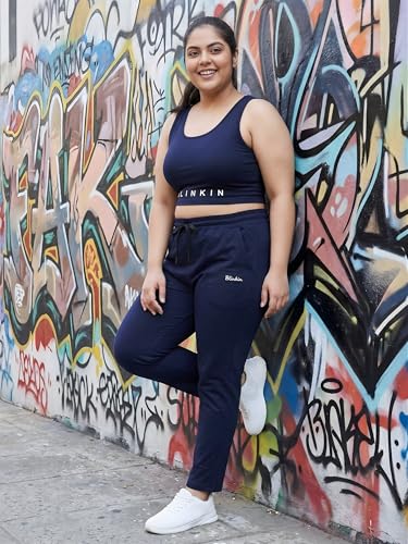 Image of BLINKIN Ankle Length Plus Size Cotton Track Pant for Woman | Ultimate Summer Lowers & Pajama for Women Pack of 2 (combo-plus-86)