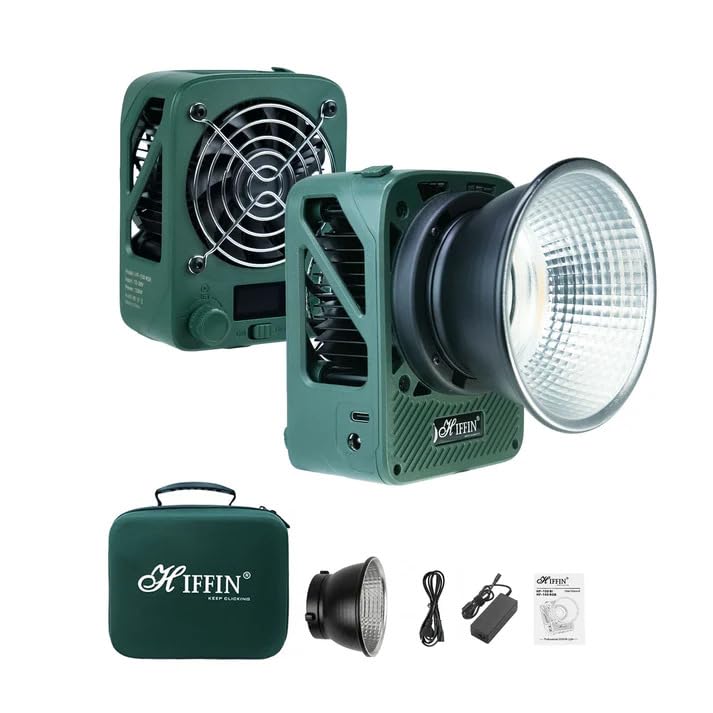 Image of HIFFIN HF-150W Bi-Color Wonder Series LED Video Light 150W with Silent Cooling Fan & App Control | 2700K-6500K | 18300 Lux | CRI 95+ | 1%-100% Dimmable Studio Light for Photography & Videography