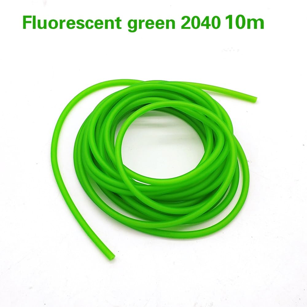 flexiable rubber Rubber 1632 1636 1745 2050 3060 Powerful Outdoor Accessories 10 meter Latex Tube Green Antifreeze drain elastic (Color : 10m 2040 fluor Green)