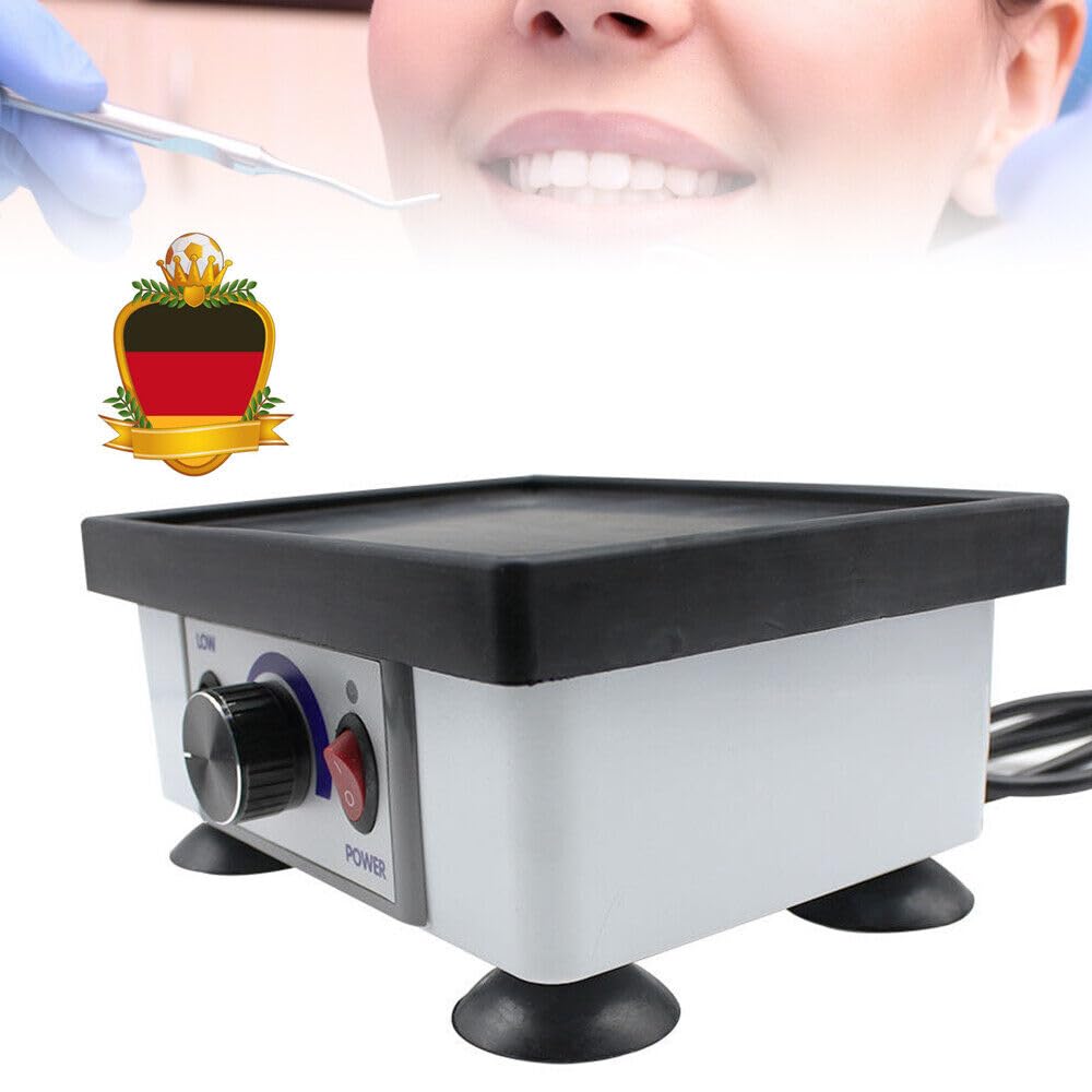 Square Dental Oszillator, Dentalrüttler Zahnlabor mit Einstellbare Intensität 220V 120W, Quiet Lab Vibrator Rüttler Dental Tools Rüttelplatte für Zahnärzte Klinik, 20.5 * 15.5 * 10cm