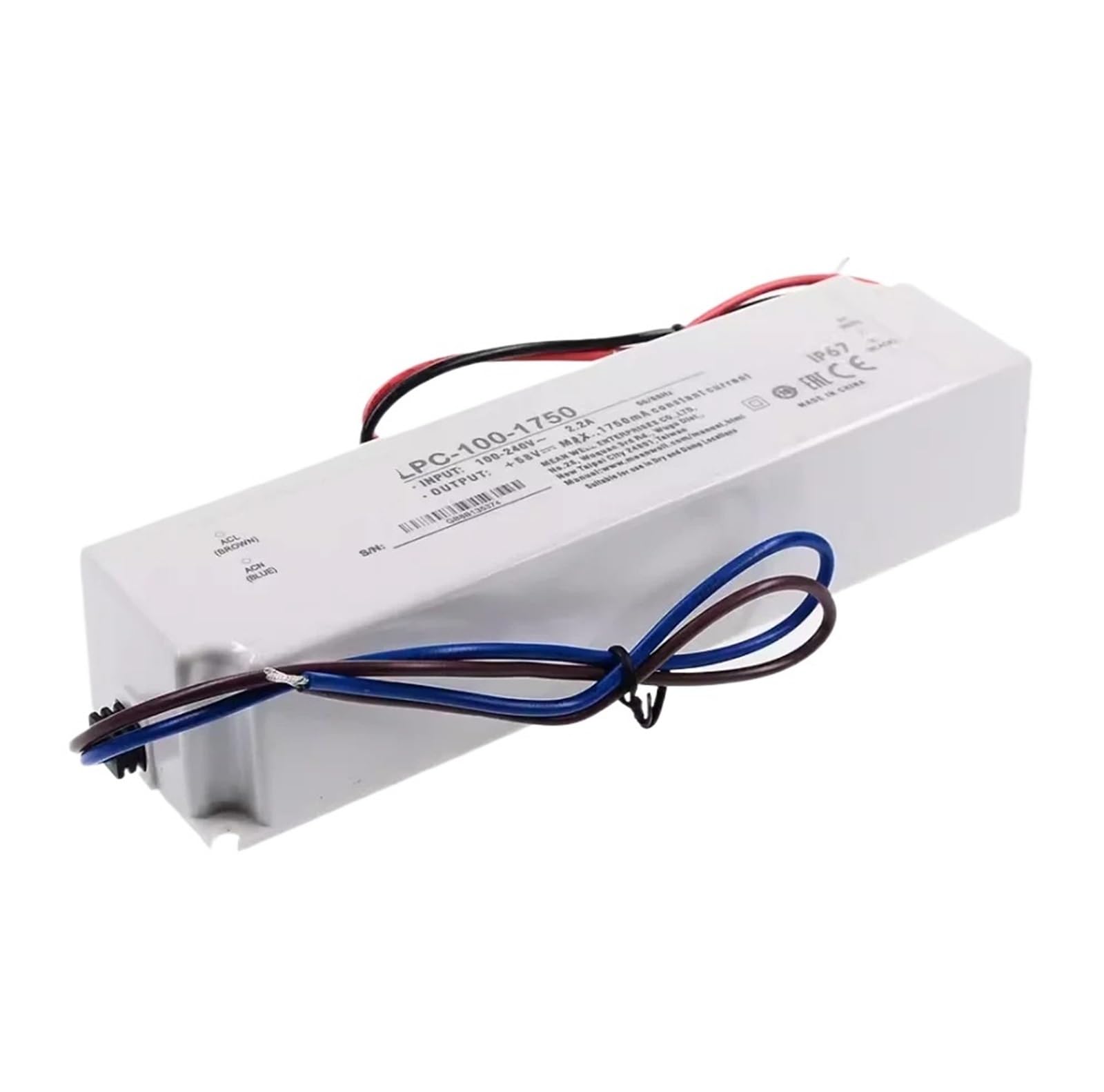 BALYDLUL 100W Single Output LED Power Supply LPC-100-350mA 500mA /700mA/1050mA/1400mA/1750mA/2100mA(LPC-100-500)