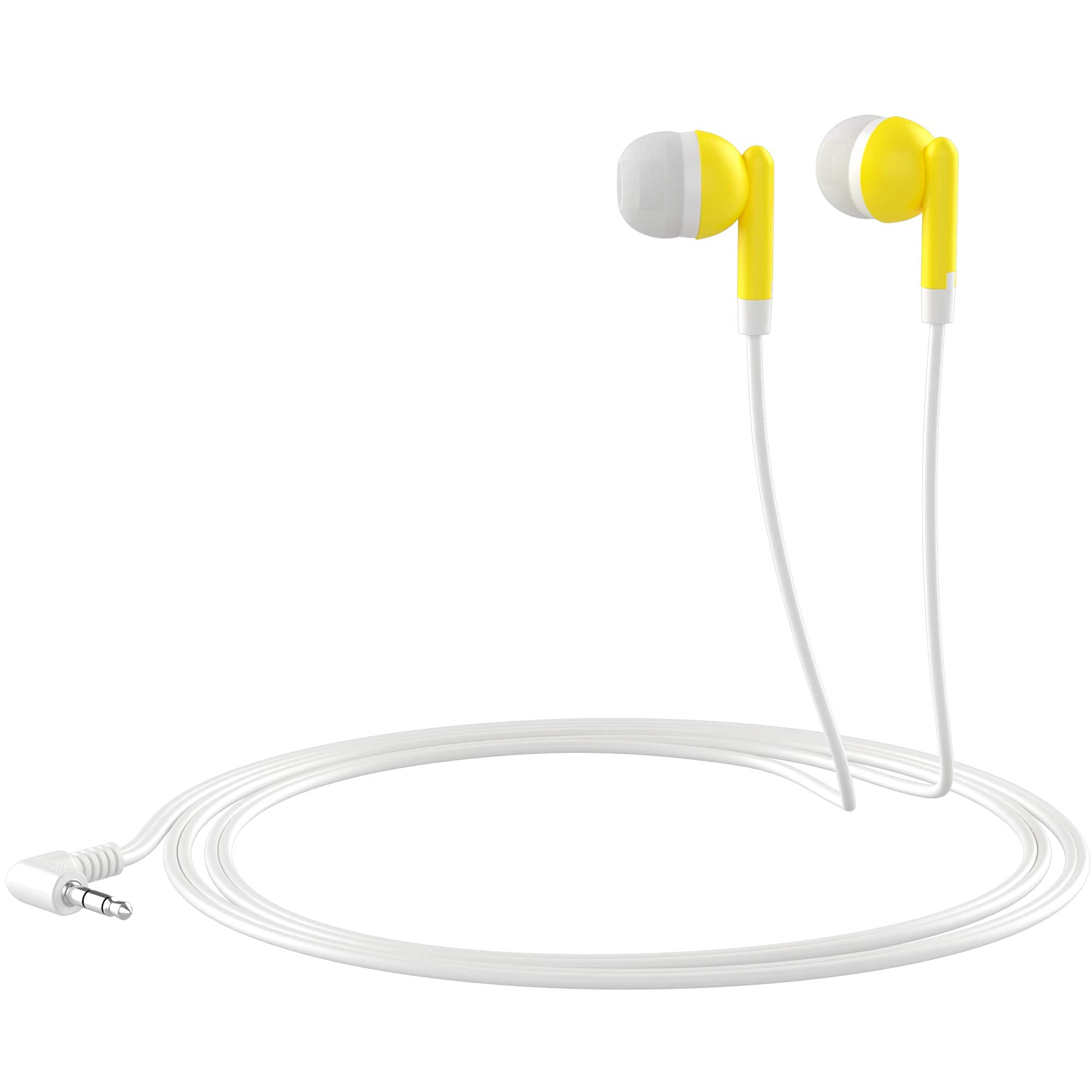 Maeline Bulk Earbuds 200 Pack Yellow 3.5 mm - Dettaglio