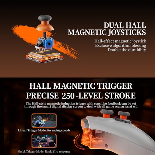 Image of Black Shark BIGBIG WON Aether PC Controllers, LCD Smart Screen, Hall Joysticks&Triggers, 1000Hz Polling Rate, 12-bit ADC, Wireless Controller for Switch /PC /Android /iOS