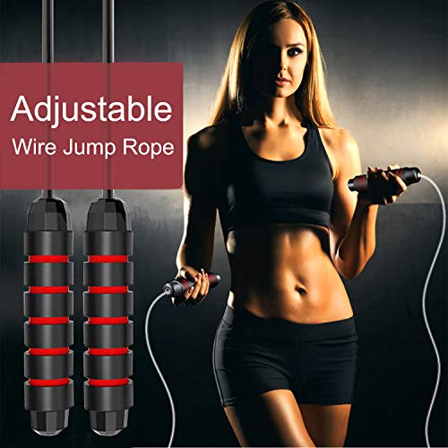 image for Kinghan 2pack Jump Rope, Ball Bearings Tangle-Free Rapid Cable Skippin