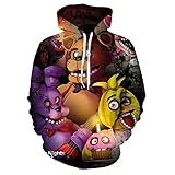 GINNIZORA Anime Hoodie Novelty Long Sleeved Sweatshirt 3D Printed Hoodies Pullover with Kangaroo Poc