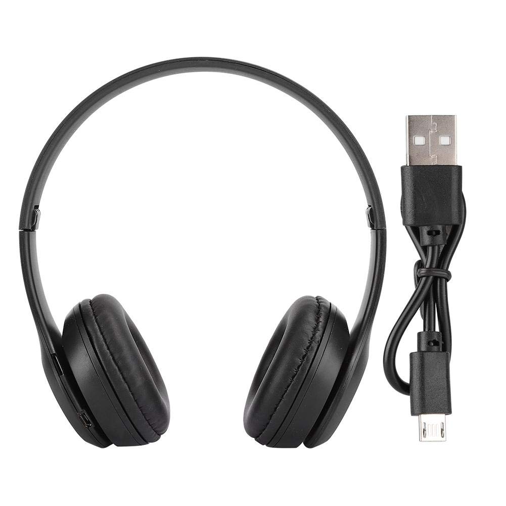 Casque Bluetooth Sans Fil Avec Réduction De Bruit - Écouteurs Supra-Auriculaires Pour Mobile, PC, Tablette - Slot Carte Mémoire - Noir