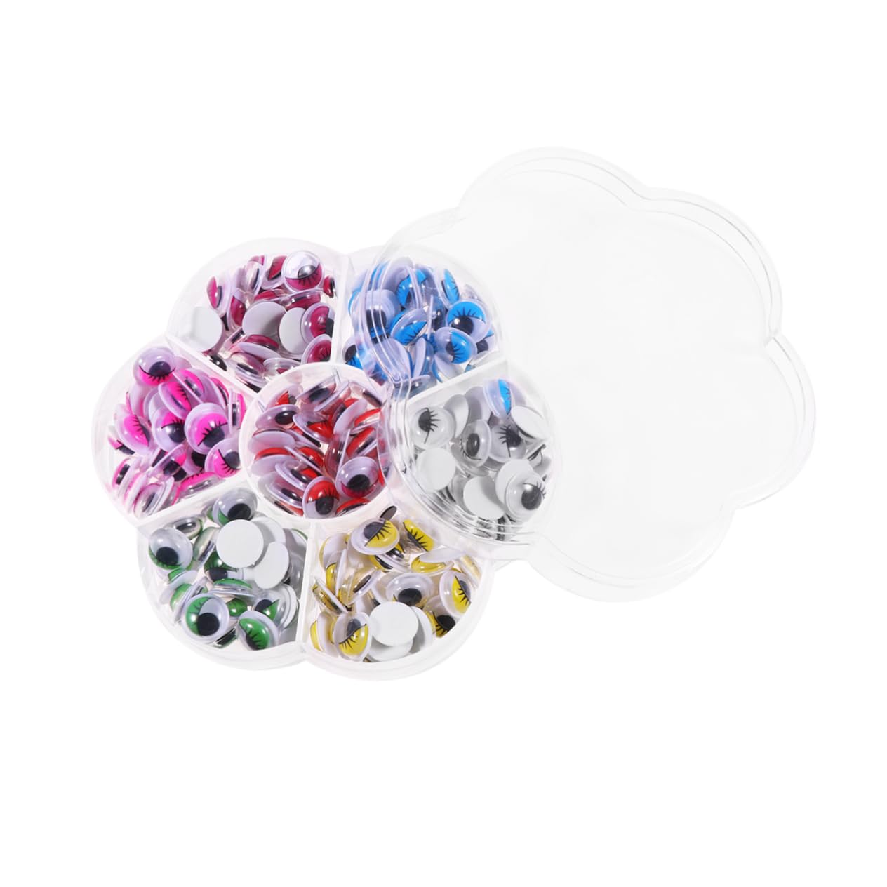 SEWACC Eyes Sticker Set 210pcs Round Self-Adhesive Eyes for Dolls Plush Animals Crafts