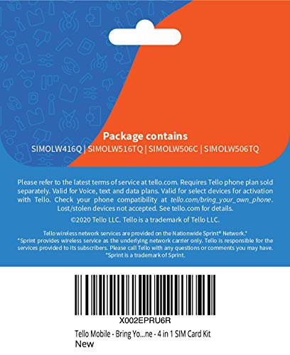 Tello Mobile - Bring Your Own Phone - 4 in 1 SIM Card Kit - Thumbnail 2