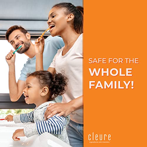 Cleure Original Natural Toothpaste - Flavor-Free, Fluoride-Free - Helps Whiten - With Xylitol For Fresh Breath - Natural Great Taste For Children & Adults - Mint-Free (4Oz Tube) #TOP2
