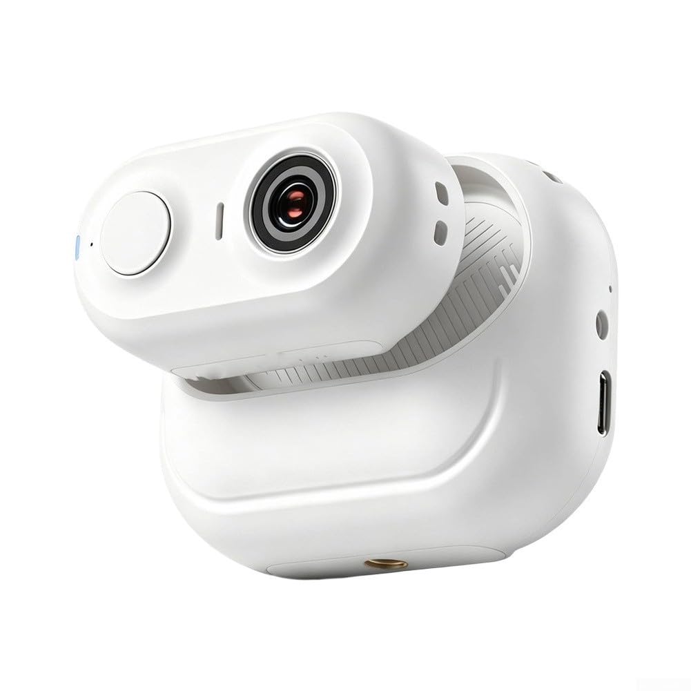 Retro CCD Kamera 4K ABS Robust Pocket Kamera(White)