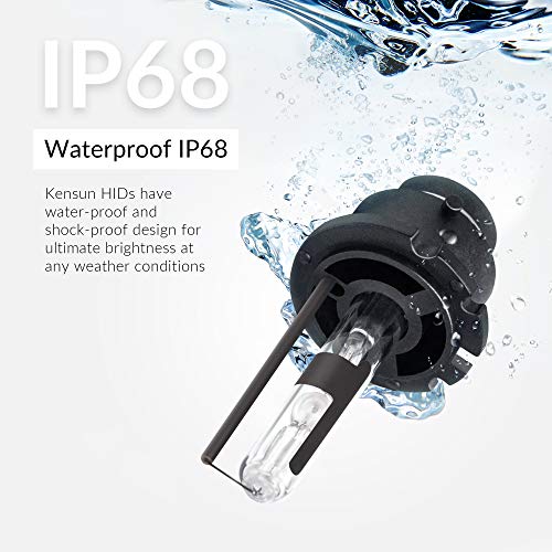 Image of Premium HID Xenon Low Beam Headlight Replacement Bulbs - by Kensun - (Pack of two bulbs) - D4R - 10000K