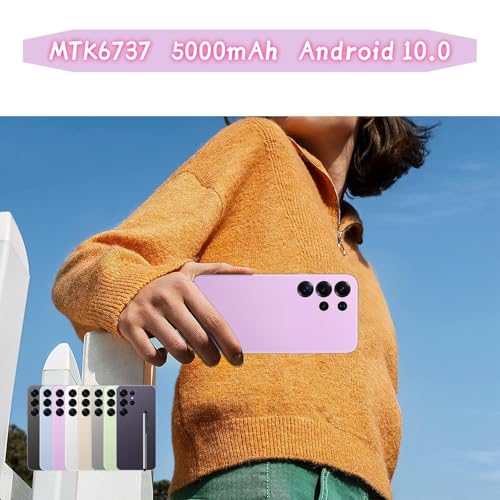 CostMvp S25Ultra Unlocked Smartphone, Android 12.0 Mobile Phones 6.6\'\' HD+ Screen, 4GB RAM 32GB ROM/256GB SD, 4G Dual SIM Dual Camera, Face ID+WiFi+BT+FM+GPS+OTG (Pink) - Thumbnail 5
