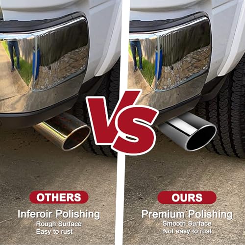 Image of 2.5 Inch Inlet Exhaust Tip, 4 inch Outlet 9 inch Length Stainless Steel