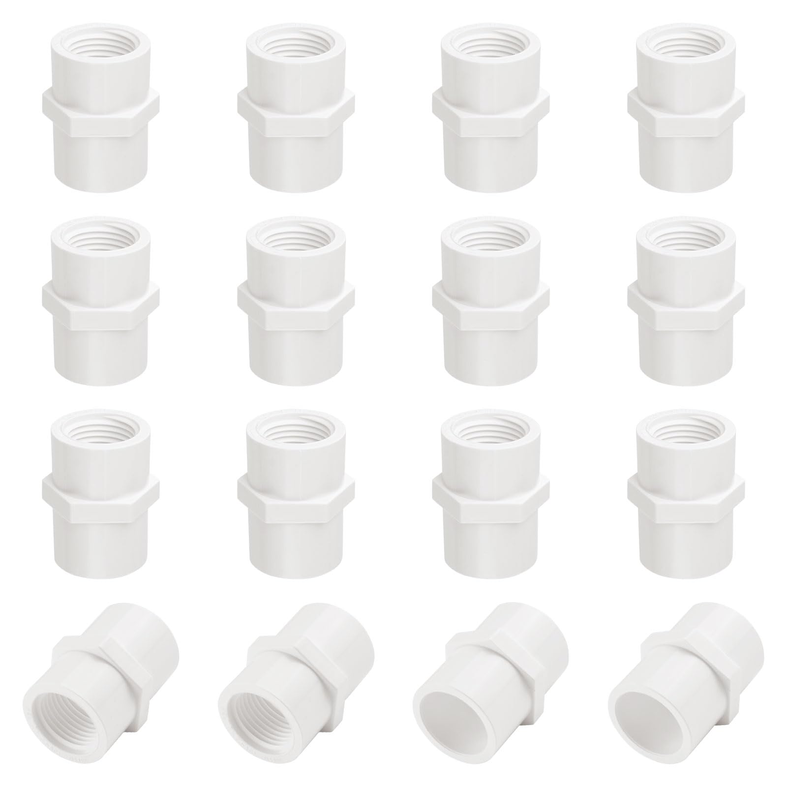 Raccord PVC 1/2 NPT adaptateur ligne eau douille femelle blanc