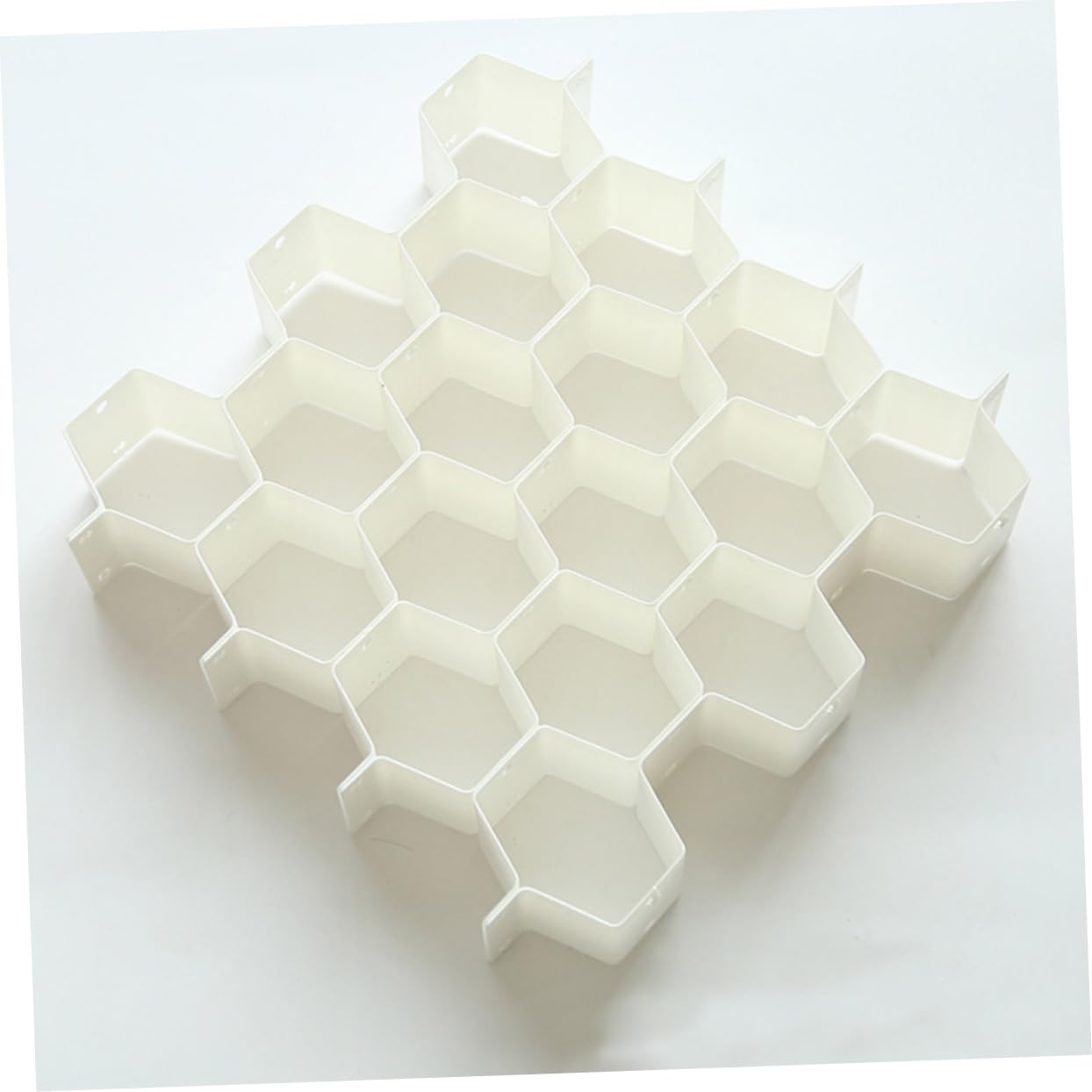 MAGICLULU Divisori Cassetto a Nido D'ape, 4 Set, Plastico Bianco | Biancheria Intima e Calze, Armadio o Comò, Struttura Componibile per Piccoli Oggetti