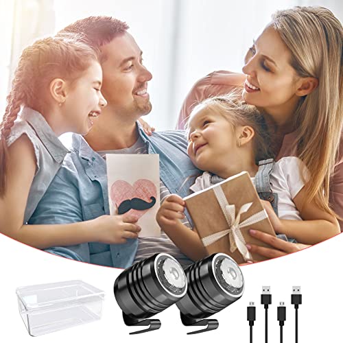 image for AUKSKY 2 Rechargeable Headlights Compatible with Clog, Adjustable Ligh