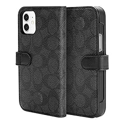 COACH (������) iPhone 12 iphone 12 pro ���� �����ե��� 12 ���ޡ��ȥե��󥱡��� ���ޥۥ����� �֥�å� ��Ģ�� Folio Case �����ɥ����å��դ� [�¹�͢����]