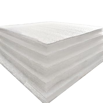 RAJCHAIR EPE Foam Sheet 12 Inches X 12 Inches 15 MM Thickness B15 (5-Pieces, White)
