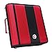 Case-It Classic O-Ring Zipper Binder, Red, 2 Inches